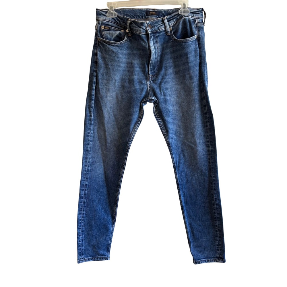 POLO Ralph Lauren Sz 31 The Tompkins Mid Rise Skinny Jeans Preppy Denim Classic